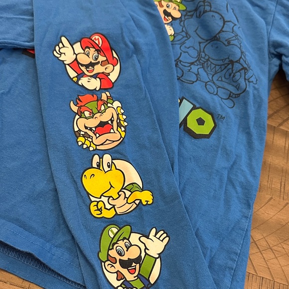 Nintendo Super Mario Blue Long Sleeve Shirt - Picture 4 of 5